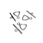 925 Sterling Silver Triangular Toggle Clasps sizes 9.0 mm, Toggle clasp, Clasp, Sterling silver, Jewelry making, Silver clasp - 1 piece