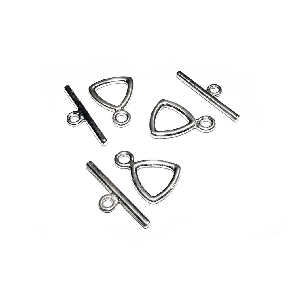 925 Sterling Silver Triangular Toggle Clasps sizes 9.0 mm, Toggle clasp, Clasp, Sterling silver, Jewelry making, Silver clasp - 1 piece