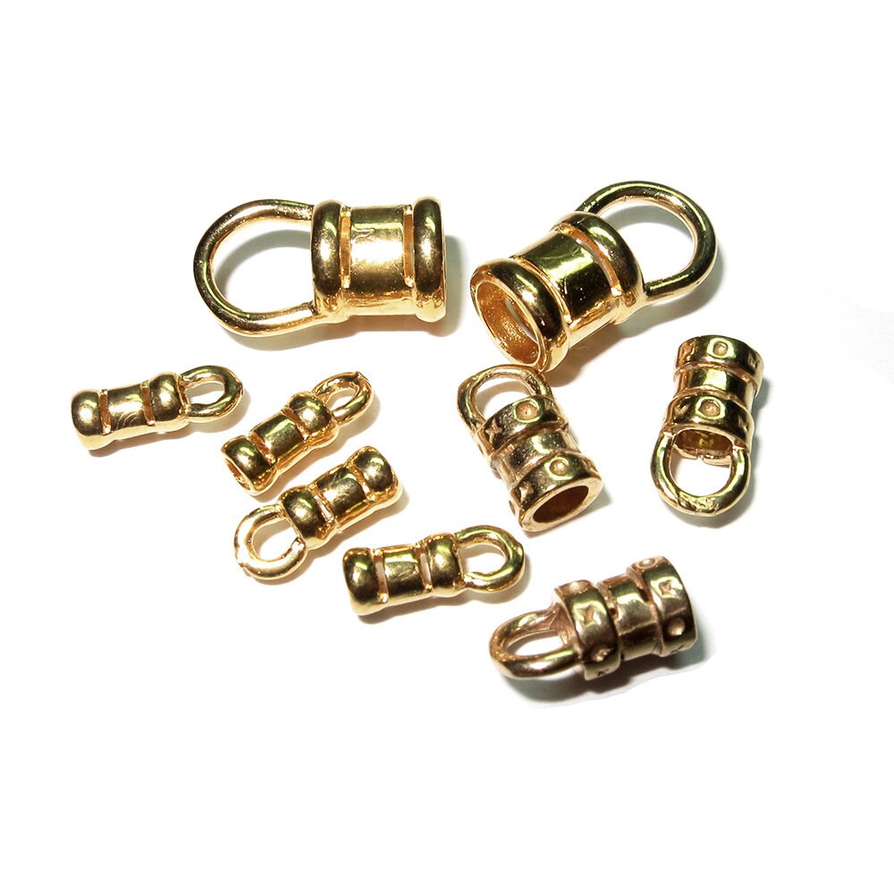 14K Gold filled Crimp End Caps diameter 0.8-7.0 mm, Crimp end caps, Gold filled end cap, Jewelry making, 14K Gold Filled - 1 pair (2 piece)