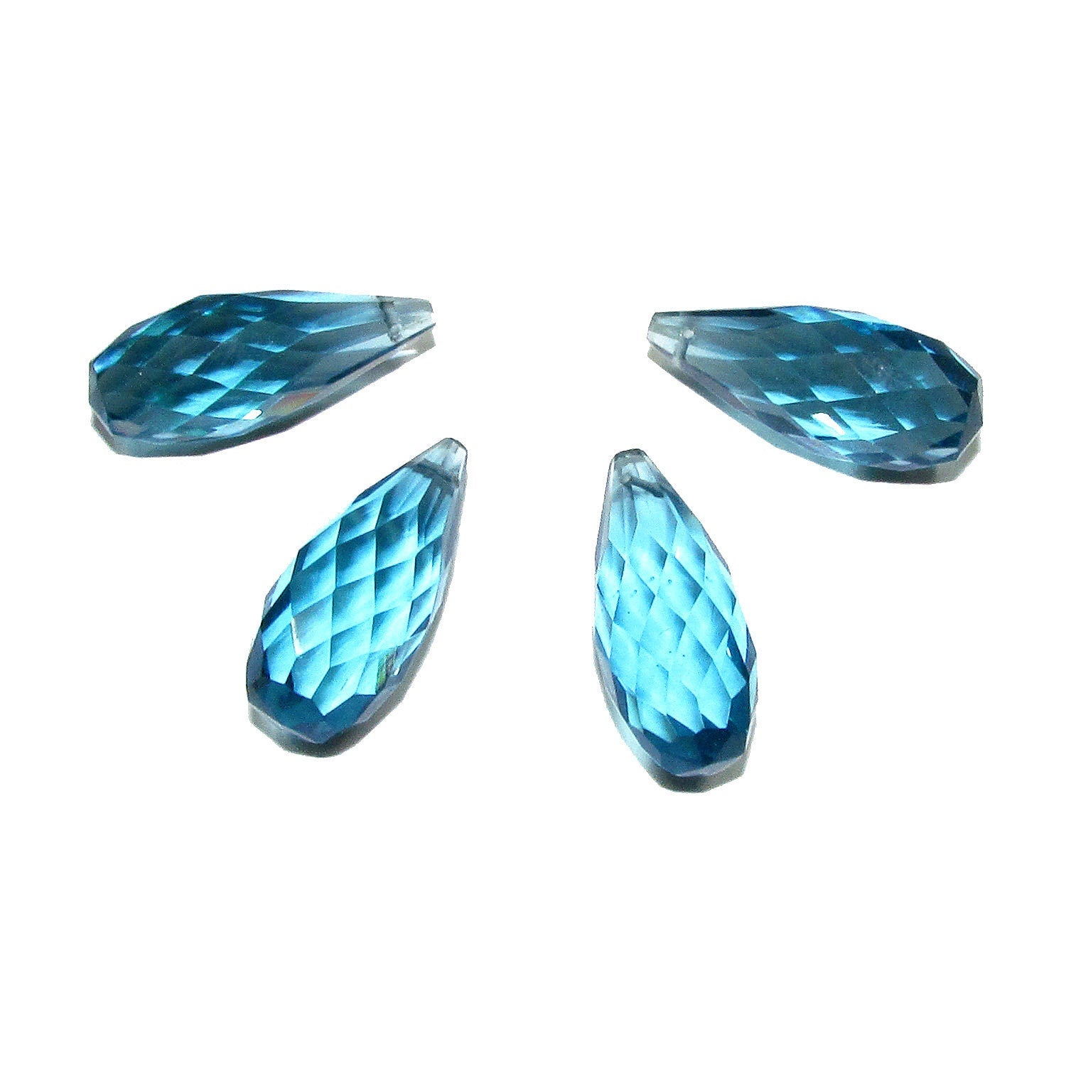 Natural Blue topaz Teardrop faceted Beads size 20x8 mm, Blue topaz Gemstone, Jewelry making, Natural Gemstone Teardrop beads - 1 piece