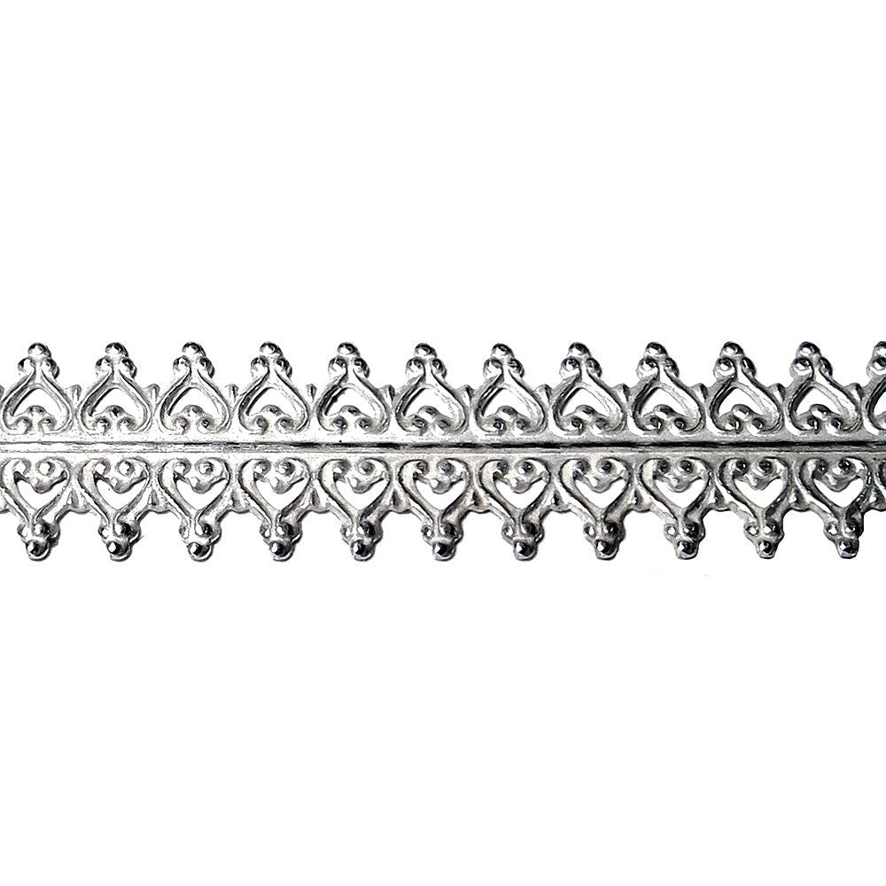 935 Argentium Silver Bezel wire, Gallery wire, Gallery ribbon, Gallery pattern, Jewelry making, Silver wire, Silver - 4 inch (10 cm)