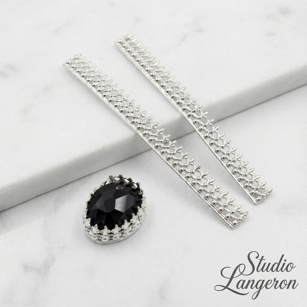 999 Fine silver Casted Bezel wire size 6.8x0.75 cm (2.7 inch), Gallery wire, Setting silver, Gallery pattern, Jewelry making - 1 piece