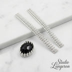 999 Fine silver Casted Bezel wire size 6.8x0.75 cm (2.7 inch), Gallery wire, Setting silver, Gallery pattern, Jewelry making - 1 piece