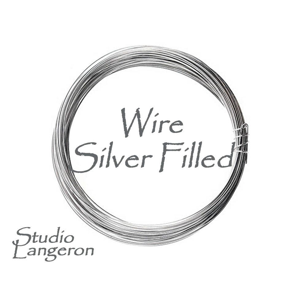 Silver filled copper wire Half-Hard thickness 32, 30, 28, 26, 24, 22, 20, 18, 16 GA, Wire Wrapping, Jewelry making, Wire – 1 meter (3.30 ft)