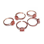 14K Rose gold filled open blank ring with bezel cup 6 mm, base ring, Rose Gold filled, bezel cup, Jewelry making,  setting, ring - 1 piece