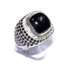 Black onyx man ring 925 sterling silver size 9 1/2, Handmade ring, single copy, sterling silver, natural onyx, man ring, black gemstone