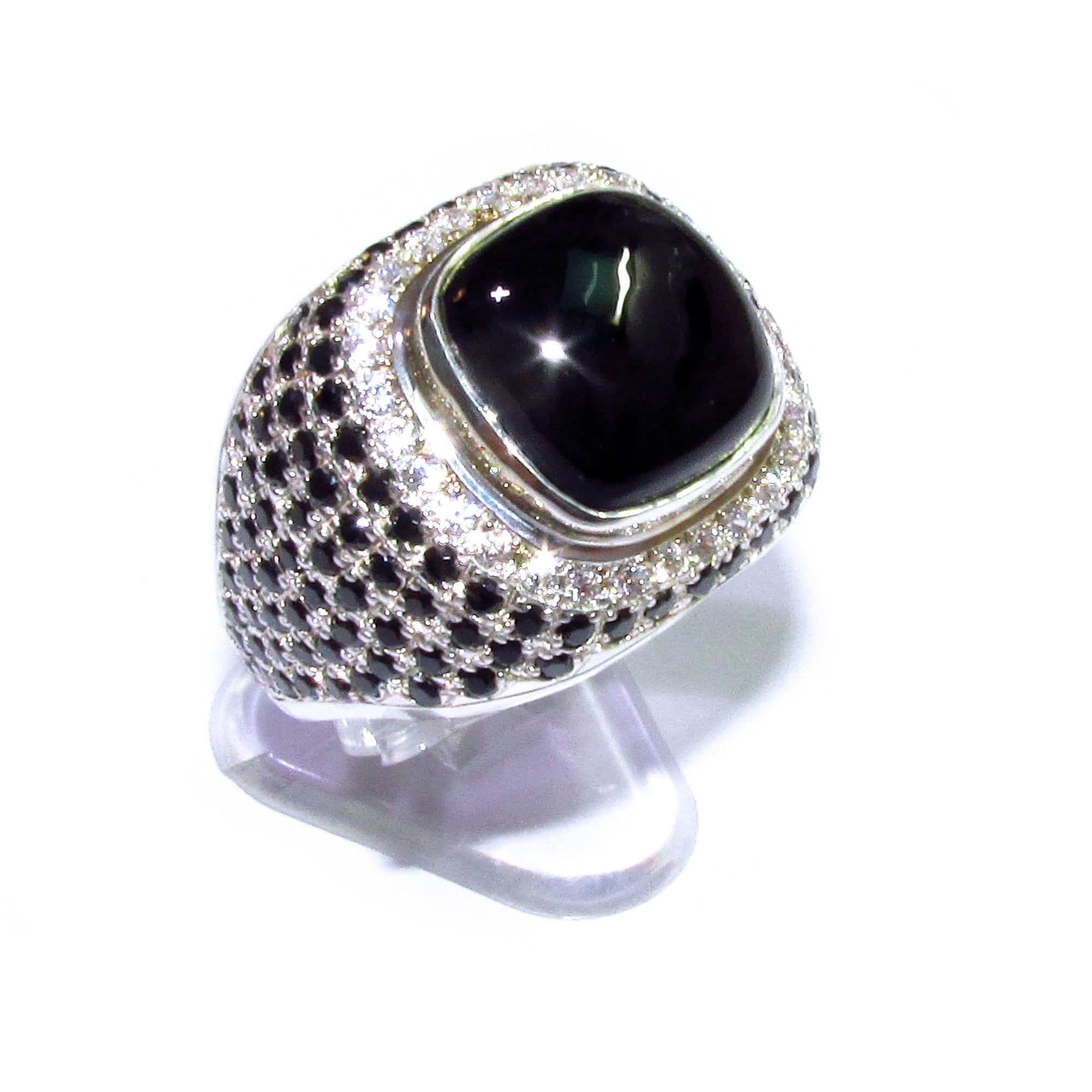 Black onyx man ring 925 sterling silver size 9 1/2, Handmade ring, single copy, sterling silver, natural onyx, man ring, black gemstone