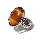 Statement Agate ring 925 sterling silver size 7 1/2, handmade ring, Brazilian Agate, single copy, Agate silver ring, gemstone - 1 piece