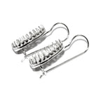 13x18 mm size 925 sterling silver blank earrings with bezel cup, Jewelry making, Setting, bezel cup, Base earrings - 1 pair (2 pieces)