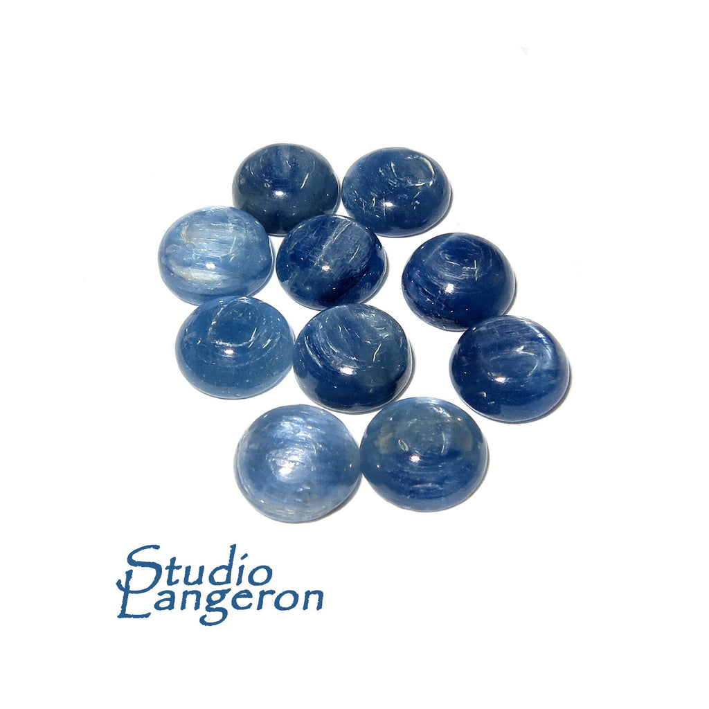 6 mm Kyanite Round Cabochon Natural Gemstone Calibrated Size, Kyanite Gemstone, Natural gemstone, Kyanite cabochon, Jewelry making - 1 piece