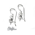 6 mm size 925 sterling silver blank earrings with closed ring, Jewelry making, Setting silver, bezel cup, base earrings - 1 pair (2 pieces)