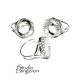 16 mm 925 sterling silver blank ring with bezel cup size 5, 6, 7, 8, silver ring, bezel cup, base ring, Setting, Jewelry making - 1 piece