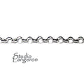 3.3 mm 925 Sterling Silver rolo cable chain, silver rolo chain, shiny chain, Jewelry making, sterling silver chain - 1 Ft (30 cm)