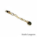 14K Gold Filled Extension Chain size 5,5cm, oval chain 7.5x4.0mm, lobster clasp 10mm - 1 piece