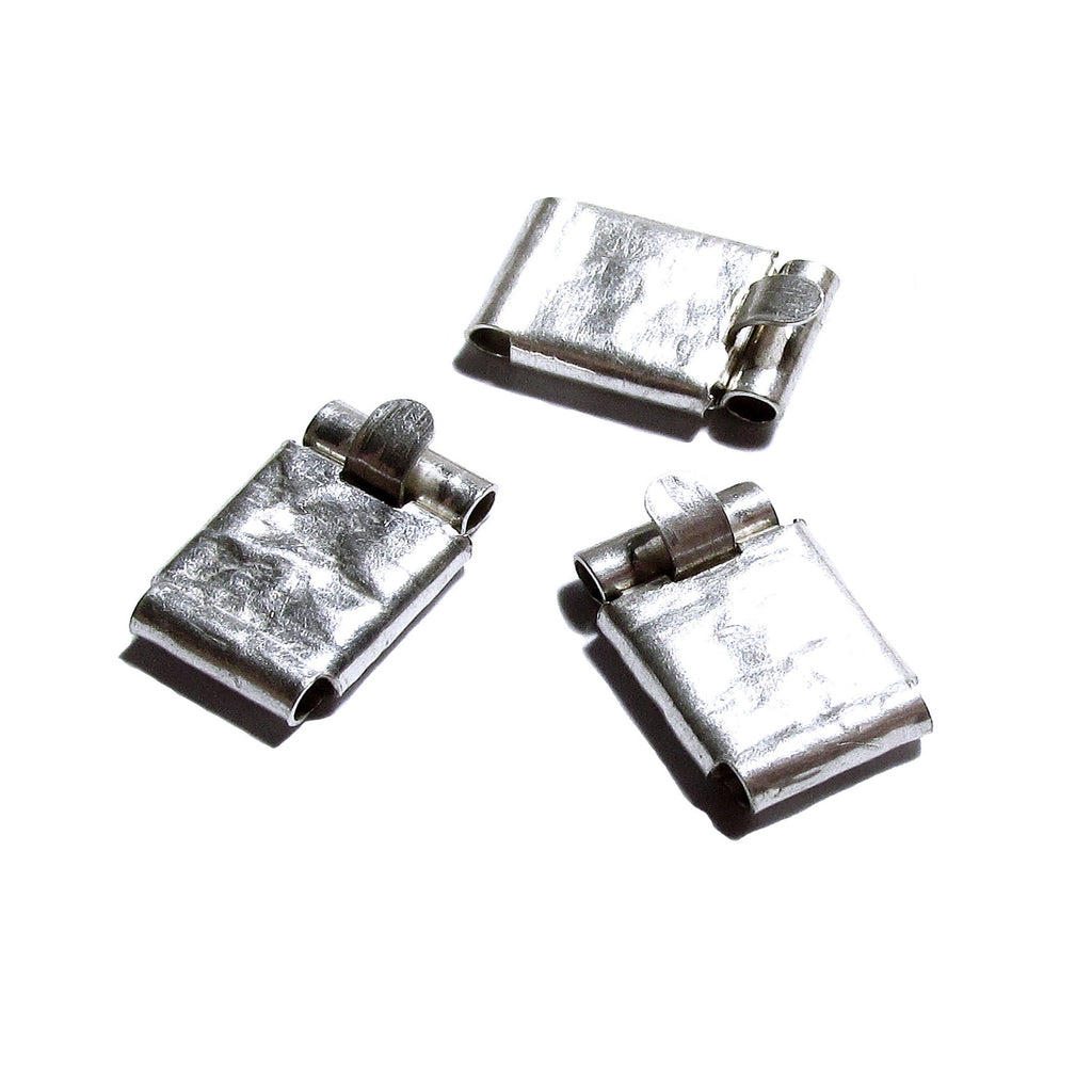 925 Sterling Silver Hammered Box Jewelry Clasps size 16x10mm, Hammered Box clasp, Jewelry making, Silver Clasps, Rectangular clasp - 1 piece
