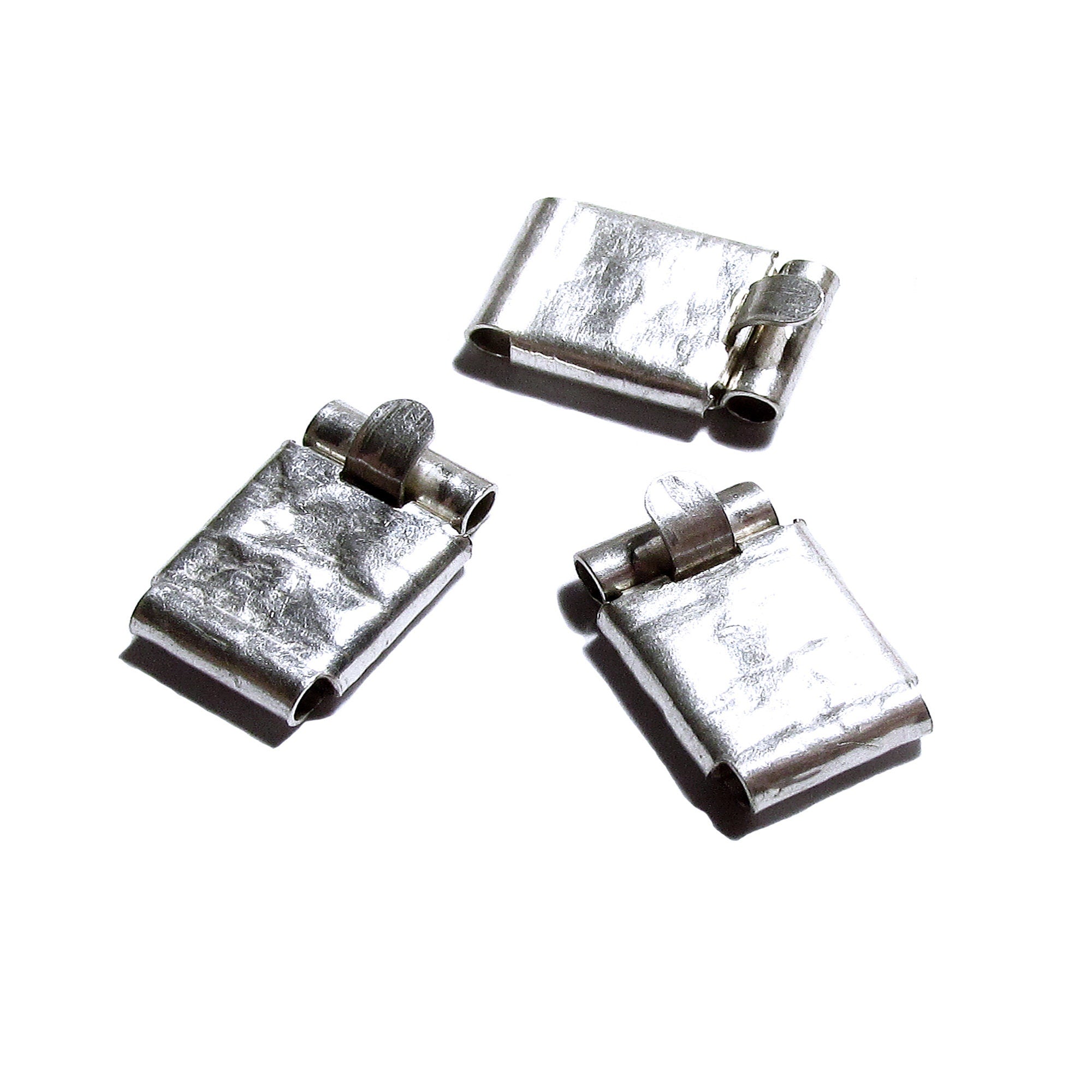 925 Sterling Silver Hammered Box Jewelry Clasps size 16x10mm, Hammered Box clasp, Jewelry making, Silver Clasps, Rectangular clasp - 1 piece