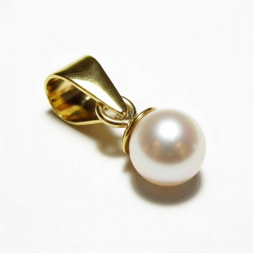 14K Solid gold smooth bail size 5.6x2.8 mm with 3 mm bead cup, Solid gold Bail, Jewelry making, Bail findings, Pendant bail - 1 piece