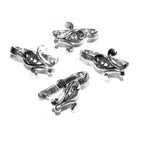925 Sterling Silver Fleur-de-Lis Pinch Pendant Bail, sterling silver Bail, Jewelry making, bail for pendant, 925 Sterling silver - 1 piece