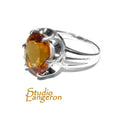Citrine ring 925 sterling silver size 9, Handmade ring, single copy, 925 sterling silver, Natural Citrine, silver ring, gemstone Citrine