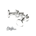 925 Sterling Silver Ear Post with Pad size 3 - 12 mm, Earring Backs Included, Blank earrings, Jewelry making, Earrings - 1 pair (2 pieces)