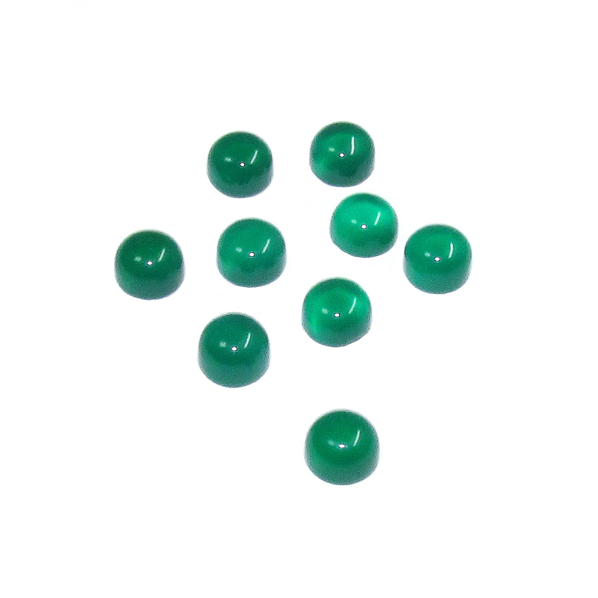 4 mm Green Chalcedony Cabochon, Natural Gemstone, Calibrated Size, Green Chalcedony, Gemstone Round, cabochon, Jewelry making - 1 piece