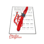 Red string bracelet, Red bracelet with prayer, Jerusalem, Judaism, Red string from Israel, Ben Porat prayer, Jerusalem, Israel, Evil eye