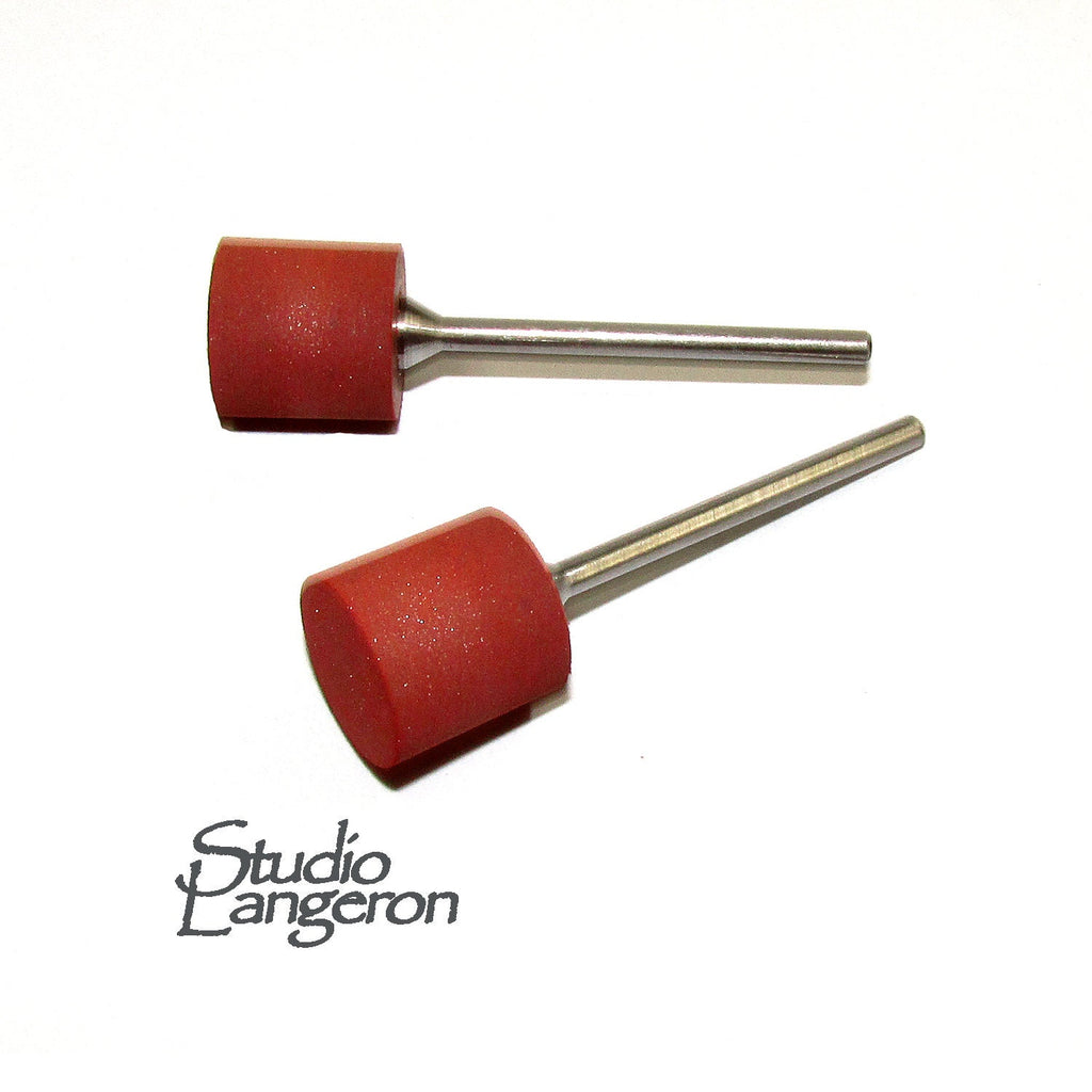 Brown Rubber Silicone Cylinder Polishers, Jewelry tools, medium grit, Jewelry making - 1 piece