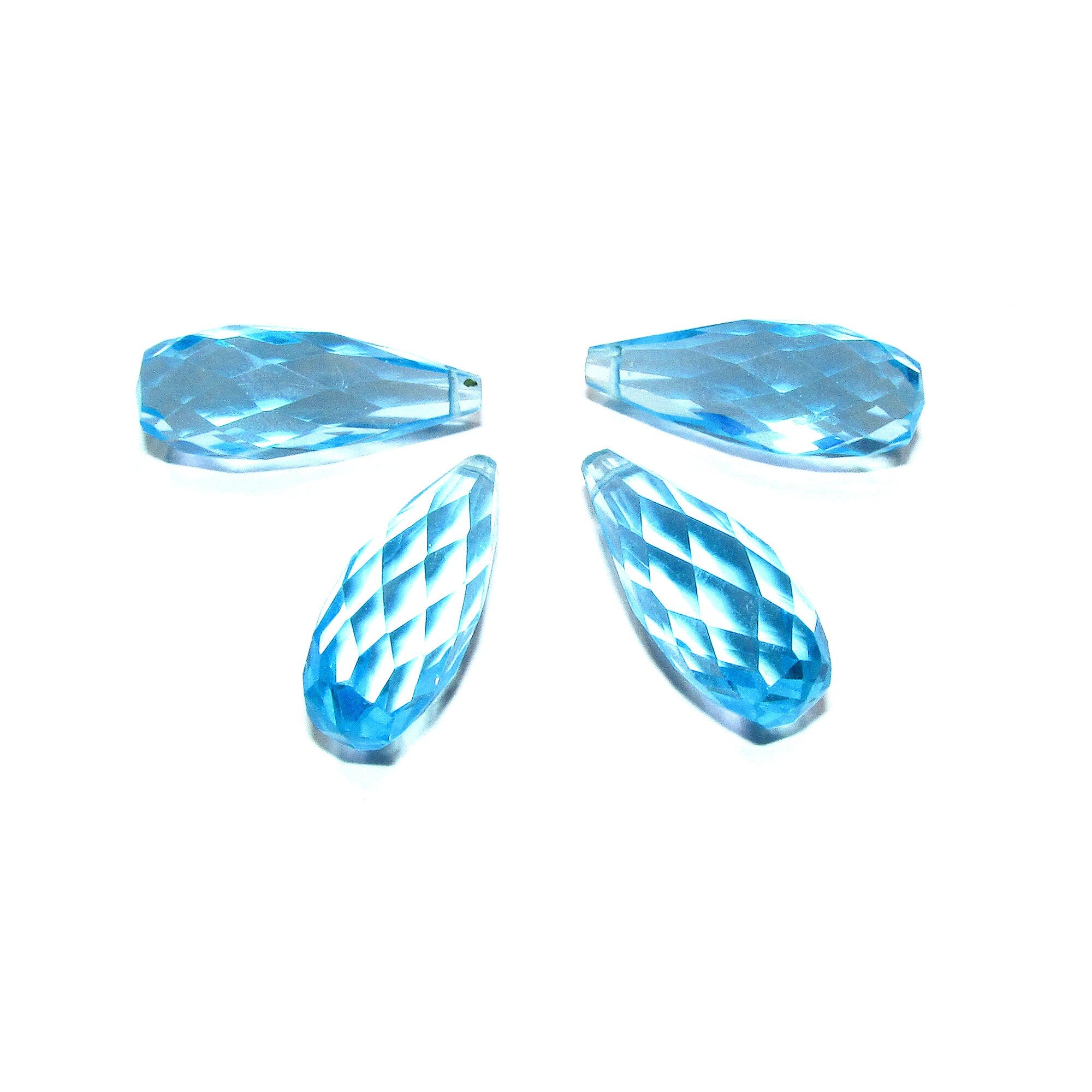 Natural Aquamarine Teardrop faceted Beads size 20x8 mm, Aquamarine Gemstone, Jewelry making, Natural Gemstone Teardrop beads - 1 piece