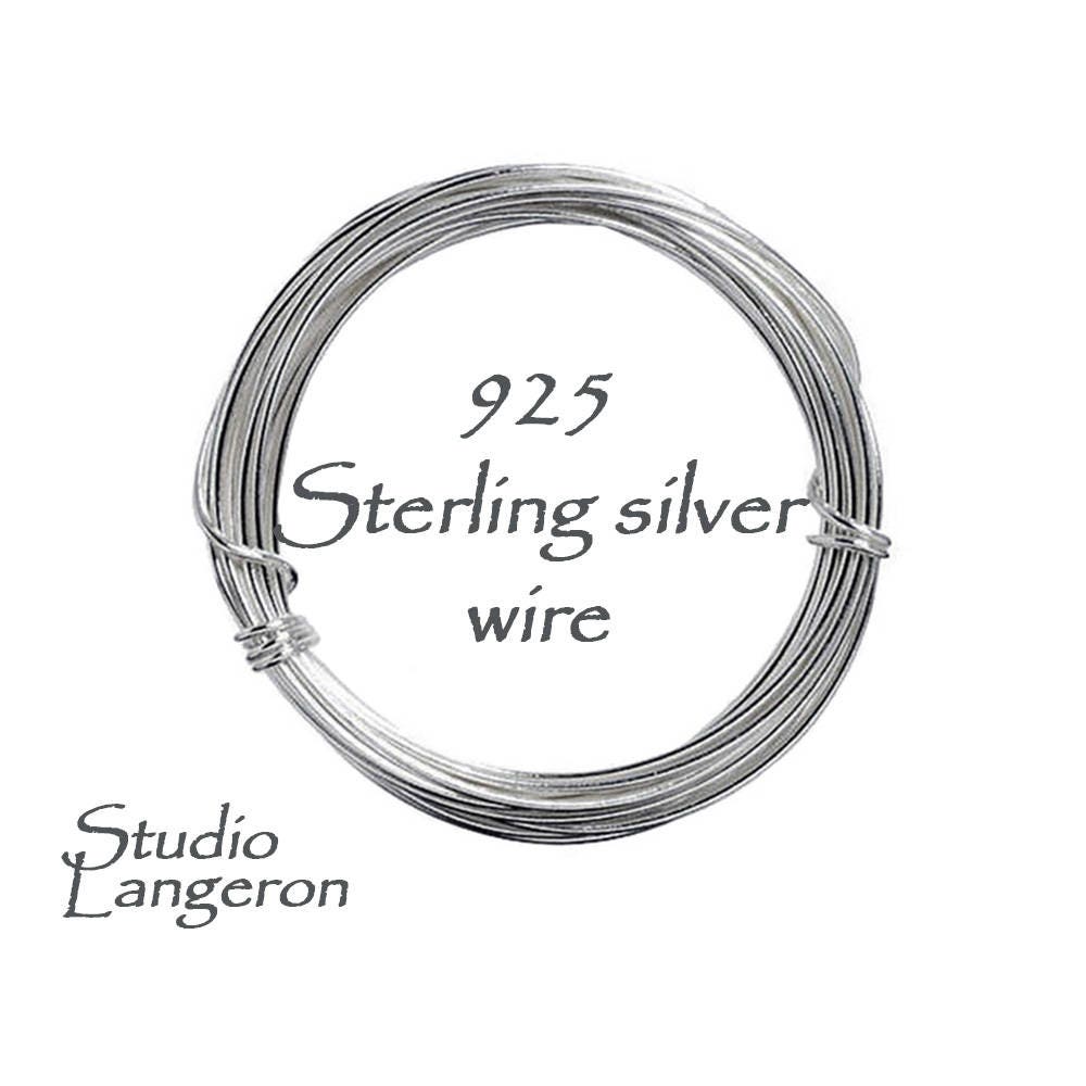 925 sterling silver wire Thickness 30-10 GA, Jewelry making, sterling silver wire, silver findings, wire wrapping – 1 meter (3.30 ft)