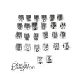 925 sterling silver beads with letter, beads silver, letter necklace beads, bracelet monogram, Jewelry making, Beads letter - 1 piece