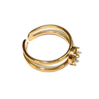 14K Yellow gold filled open blank ring with bezel cup 6 mm, base ring, Setting, bezel cup, ring gold filled, Jewelry making - 1 piece
