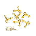 14K Yellow gold filled Pinch small Pendant Bail, Jewelry making, bail for pendant, Bail, Bail gold filled, Bail finding - 1 piece