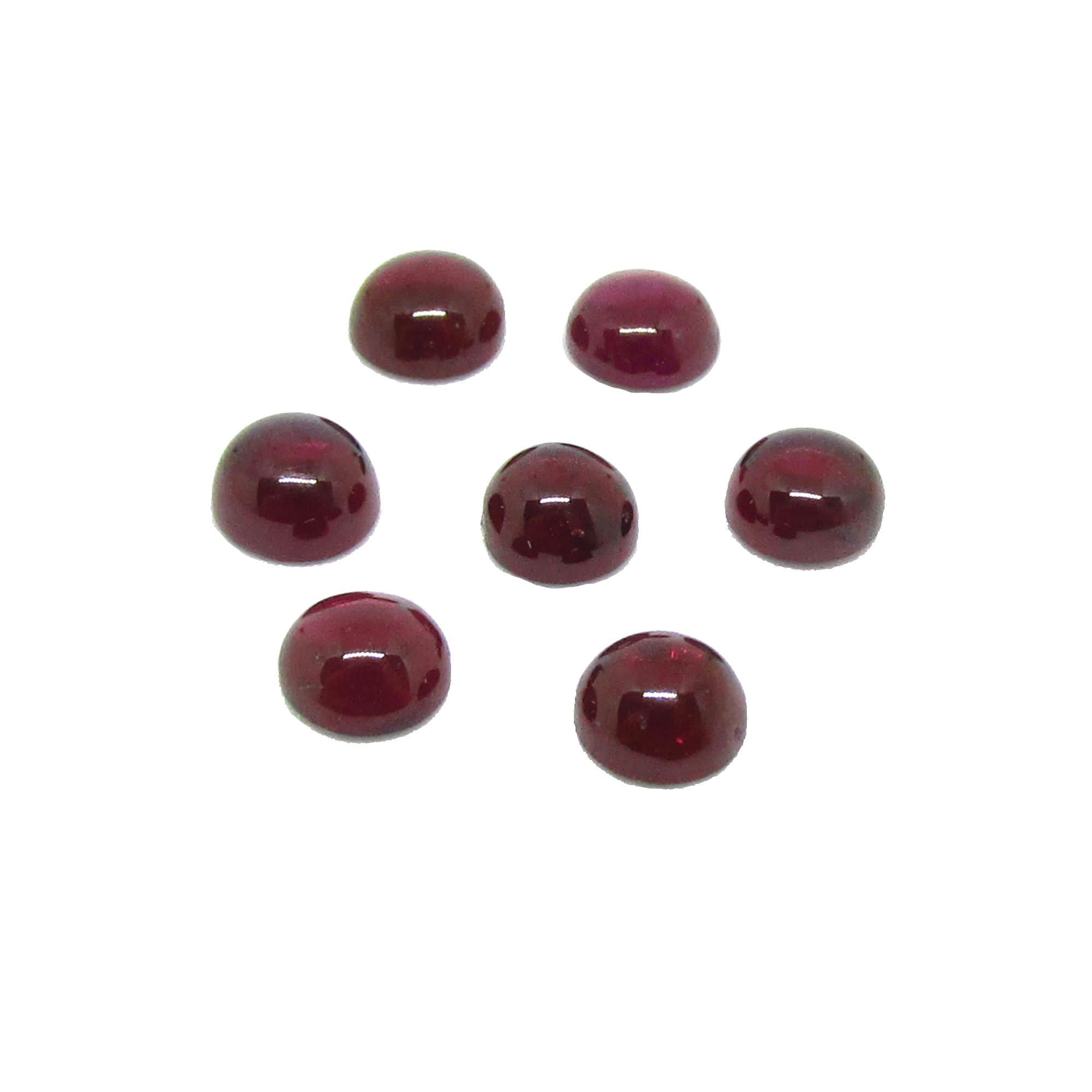 5 mm Garnet Round Cabochon Natural Gemstone Calibrated Size, Garnet Gemstone, Natural gemstone, Garnet cabochon, Jewelry making - 1 piece