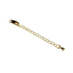 14K Gold Filled Extension Chain size 5.0cm, oval chain 5.0x3.0mm, lobster clasp 10mm, bead 4.5mm - 1 piece
