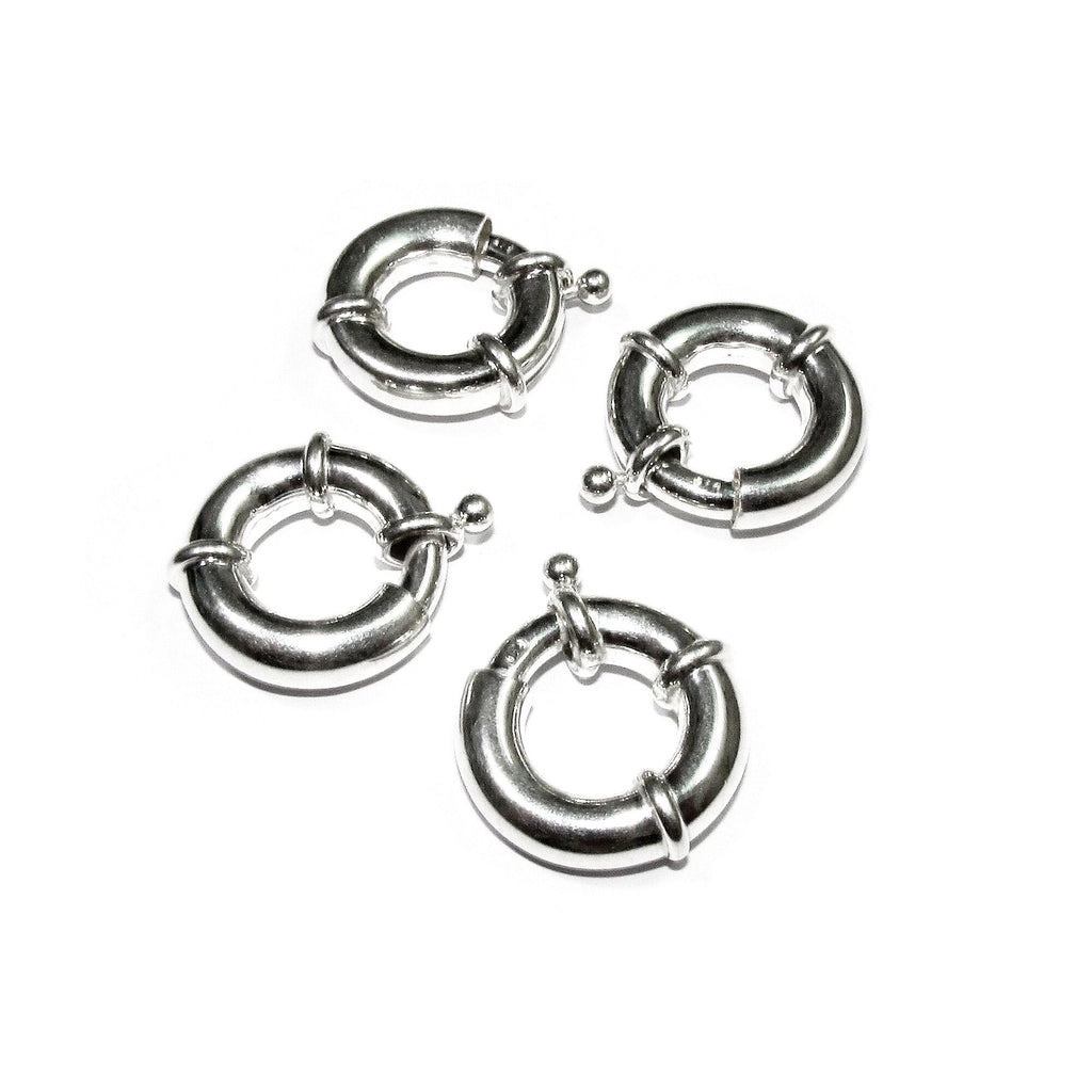 925 Sterling Silver Spring ring Clasps sizes 20 mm, Spring ring clasp, Jewelry making, Sterling silver, 925 Silver clasp, Clasp - 1 piece
