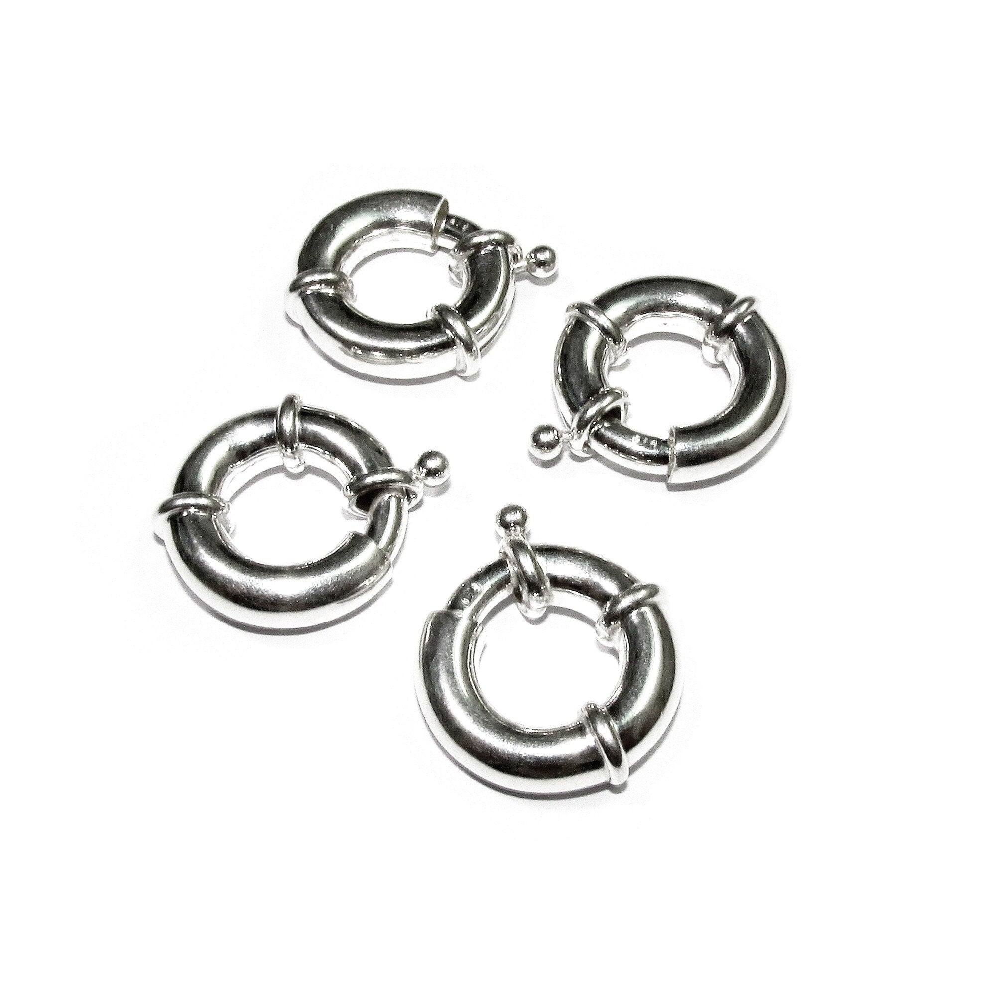 925 Sterling Silver Spring ring Clasps sizes 20 mm, Spring ring clasp, Jewelry making, Sterling silver, 925 Silver clasp, Clasp - 1 piece