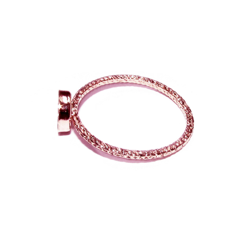 14K Rose gold filled blank ring with bezel cup 6 mm size 4, 5, 6, 7, 8, 9, Base ring, Mounting, Gold filled ring, Jewelry making - 1 piece