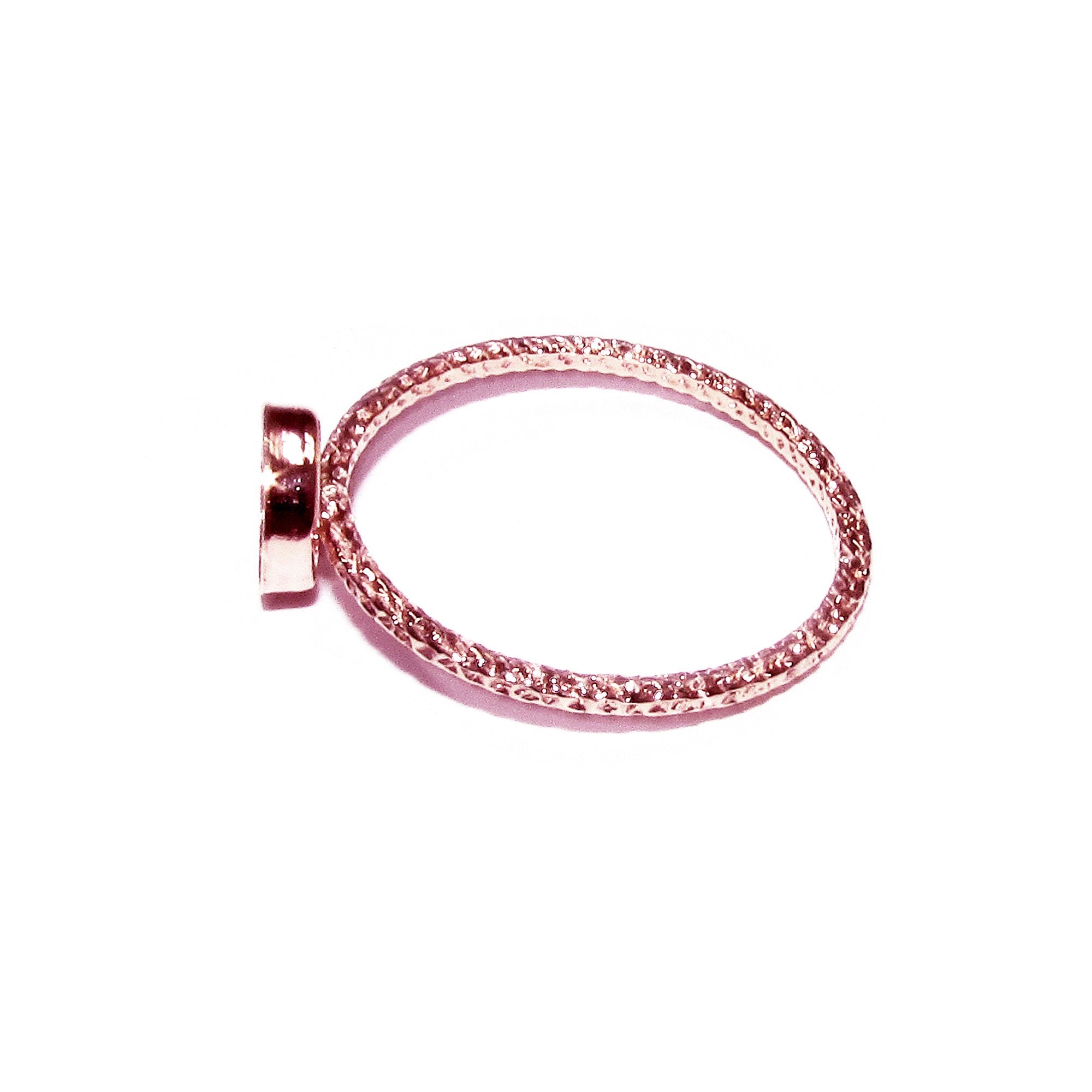 14K Rose gold filled blank ring with bezel cup 6 mm size 4, 5, 6, 7, 8, 9, Base ring, Mounting, Gold filled ring, Jewelry making - 1 piece