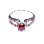 Garnet ring 925 sterling silver size 8, handmade ring, single copy, sterling silver, Garnet, 925 silver ring, gemstone, Gift ring, red ring