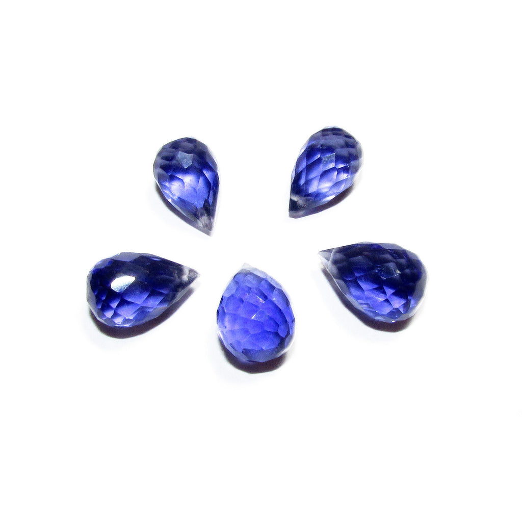 Natural Iolite Teardrop faceted Beads size 10x7 mm, Iolite Gemstone, Jewelry making, Natural Gemstone Teardrop beads - 1 piece