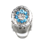 Aquamarine ring 925 sterling silver with stamp size 6 1/2, Handmade ring, single copy, Sterling silver, Aquamarine, Statement ring