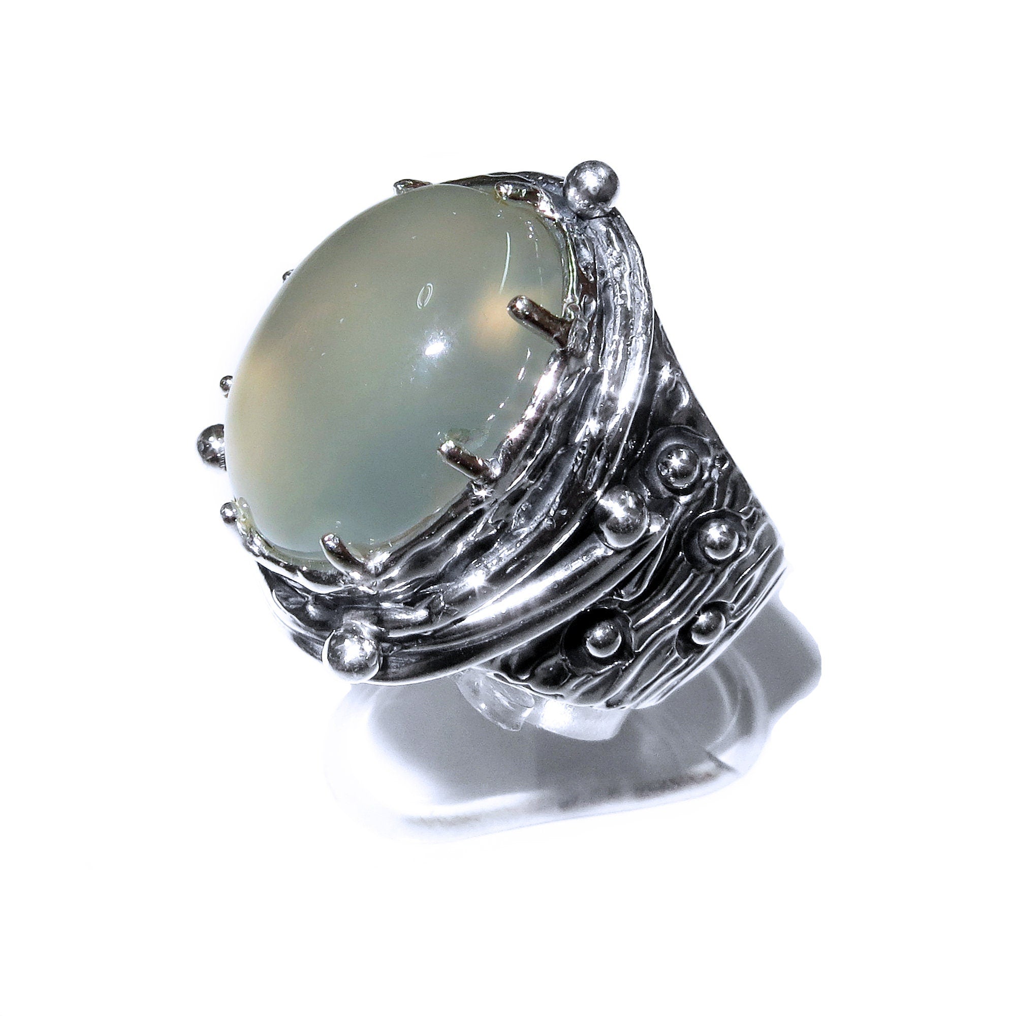 Statement moonstone ring 925 sterling silver size 7, Handmade ring, single copy, 925 sterling silver, Natural Gray moonstone, gemstone