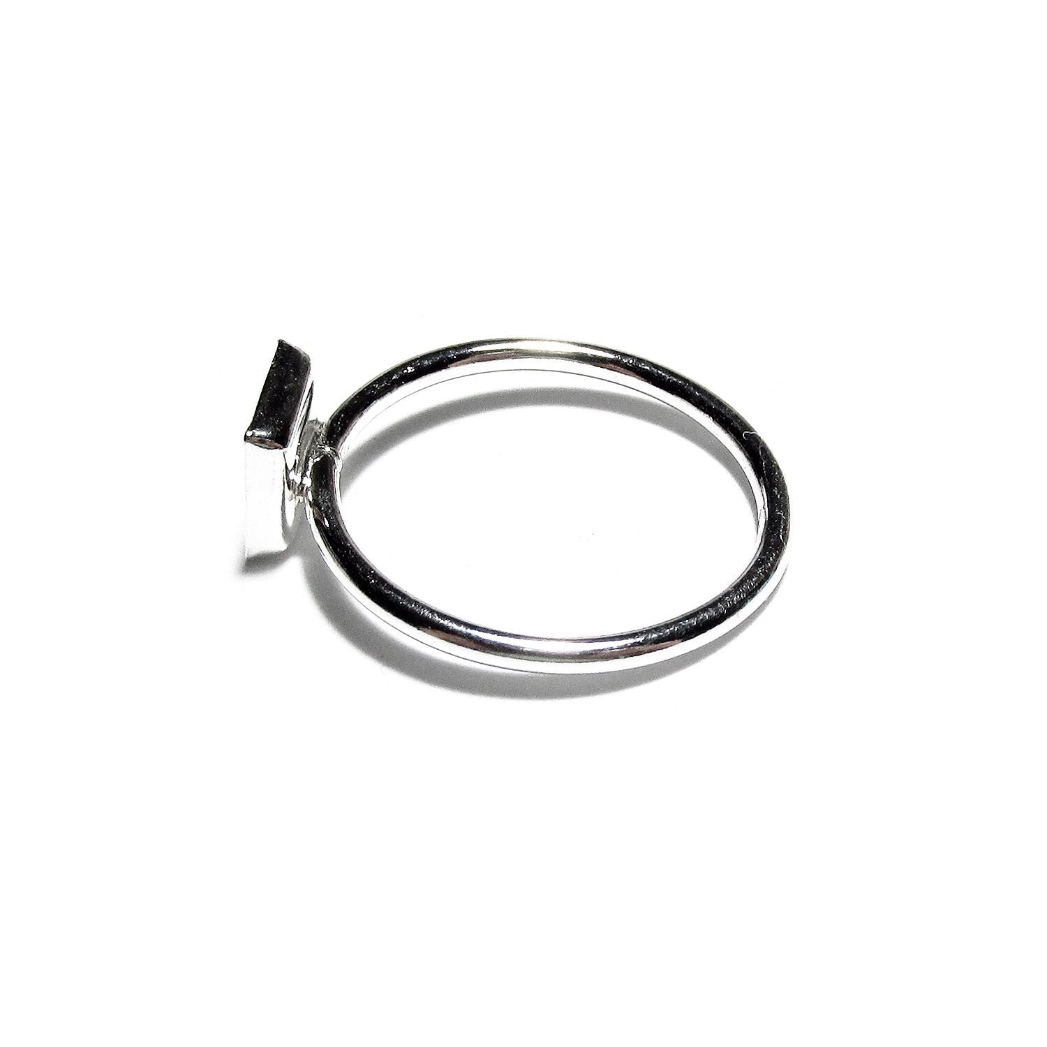 925 sterling silver blank ring with bezel cup 6x6mm size 4, 5, 6, 7, 8, 9, 10, 11, silver ring, bezel cup, setting, base ring - 1 piece