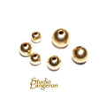 14K Yellow Gold Filled Satin Beads - Seamless Round Bead, Jewelry Making