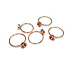 14K Rose gold filled blank ring with flower bezel cup 6 mm size 4 - 11, Base ring, Bezel cup, Setting, Jewelry making - 1 piece