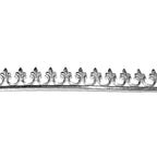 935 Argentium Silver Bezel wire, Gallery wire, Gallery ribbon, Gallery pattern, Jewelry making, Setting, Silver wire - 4 inch (10 cm)