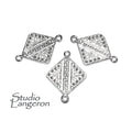 925 Sterling silver connector 2.5x1.6 cm, silver connector 8190, Link connector, Connector, Connector findings, Jewelry making - 1 piece