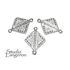 925 Sterling silver connector 2.5x1.6 cm, silver connector 8190, Link connector, Connector, Connector findings, Jewelry making - 1 piece