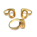 14K Yellow gold filled open base ring with oval bezel cup 10x14 mm, Blank ring, ring gold filled, Jewelry making, 14K gold filled - 1 piece