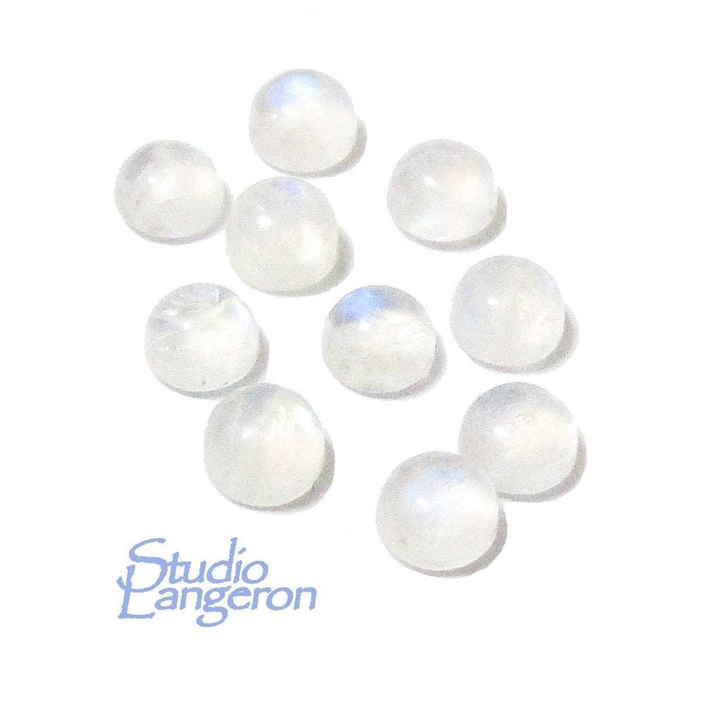 3 mm Moonstone Cabochon, Natural Gemstone, Calibrated Size, Moonstone, Gemstone Round, cabochon, Jewelry making - 1 piece